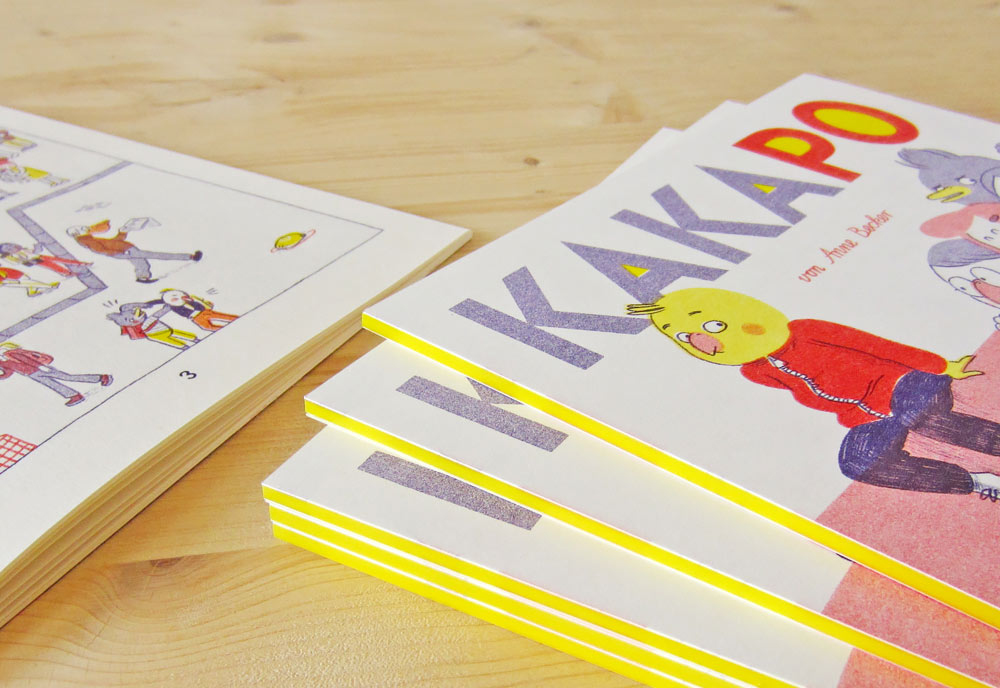 We make it – Risograph printing & book binding : Book »Kakapo«